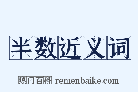 半数近义词是什么意思的图片